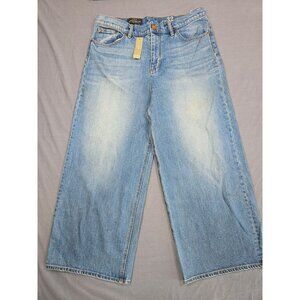 J Crew Rayner Wide Leg Jeans Size 32 Light Wash NEW Womens